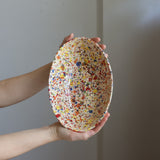 Oval serving bowl