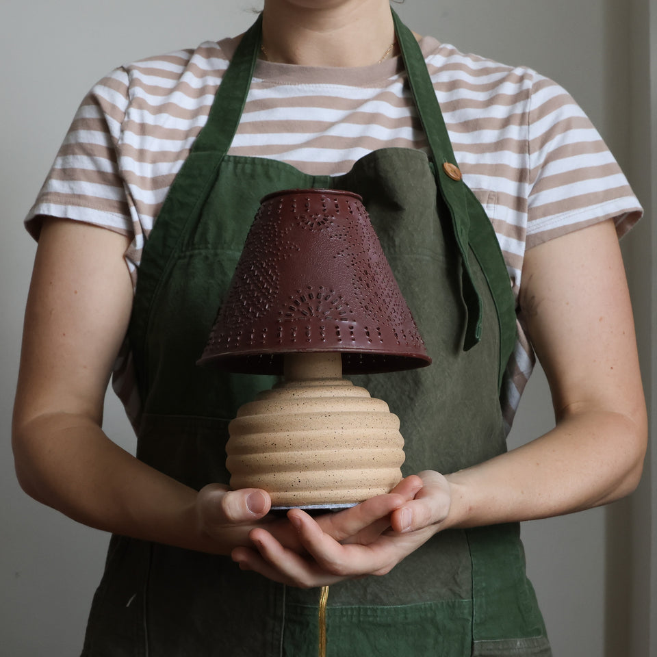 Tin pineapple lamp