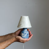 Blue swirl mini lamp
