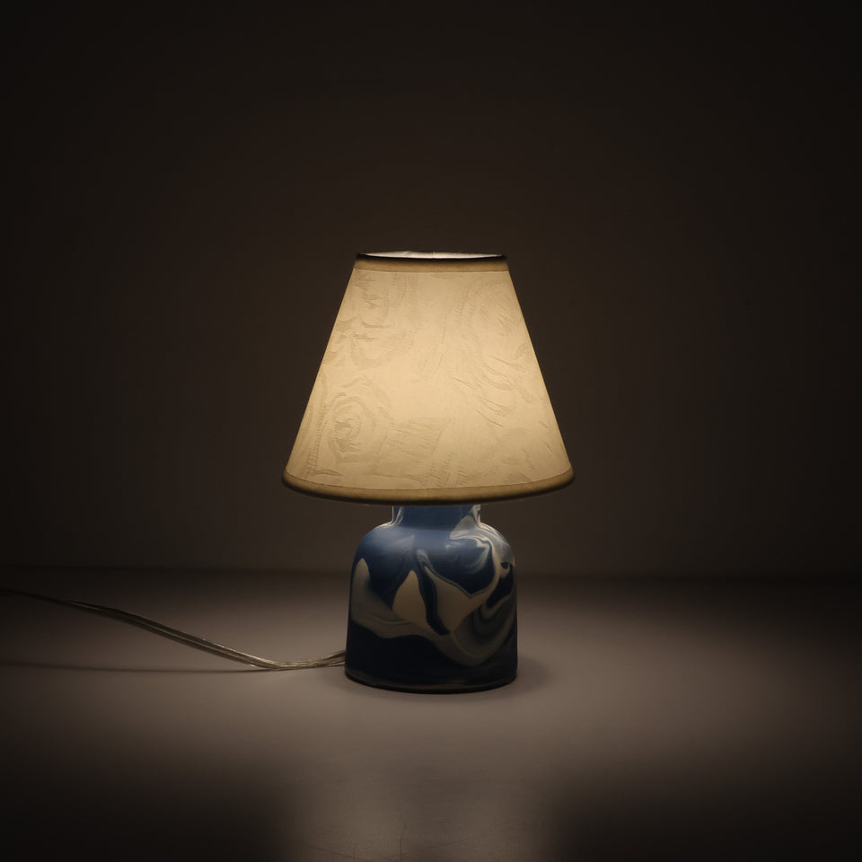 Blue swirl mini lamp