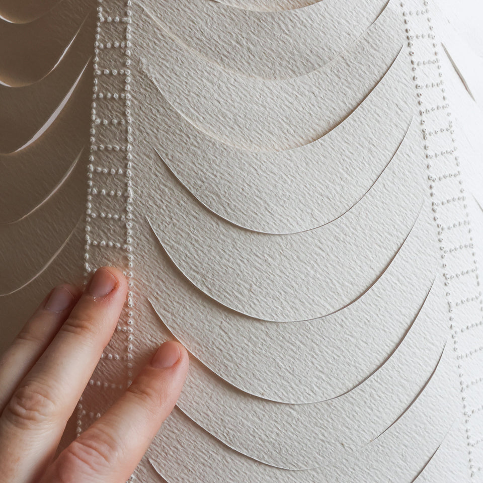 Table lamp: pierced paper