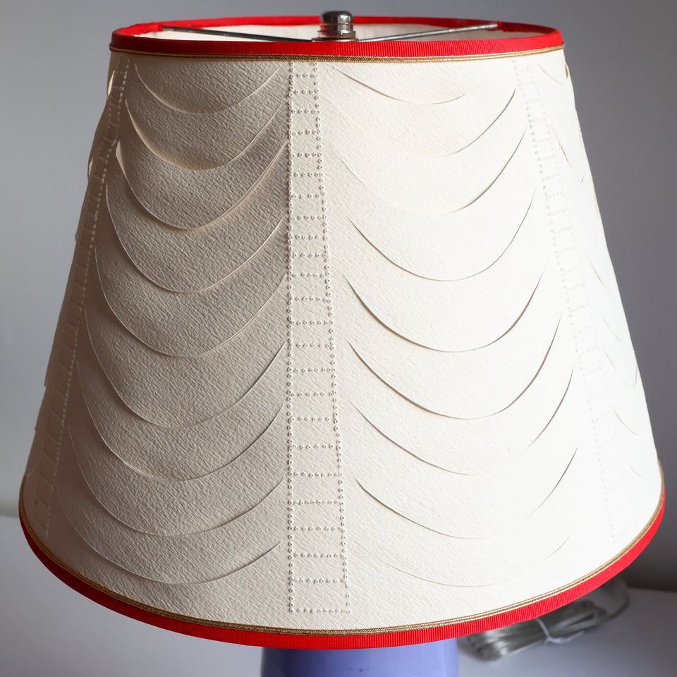 Table lamp: pierced paper