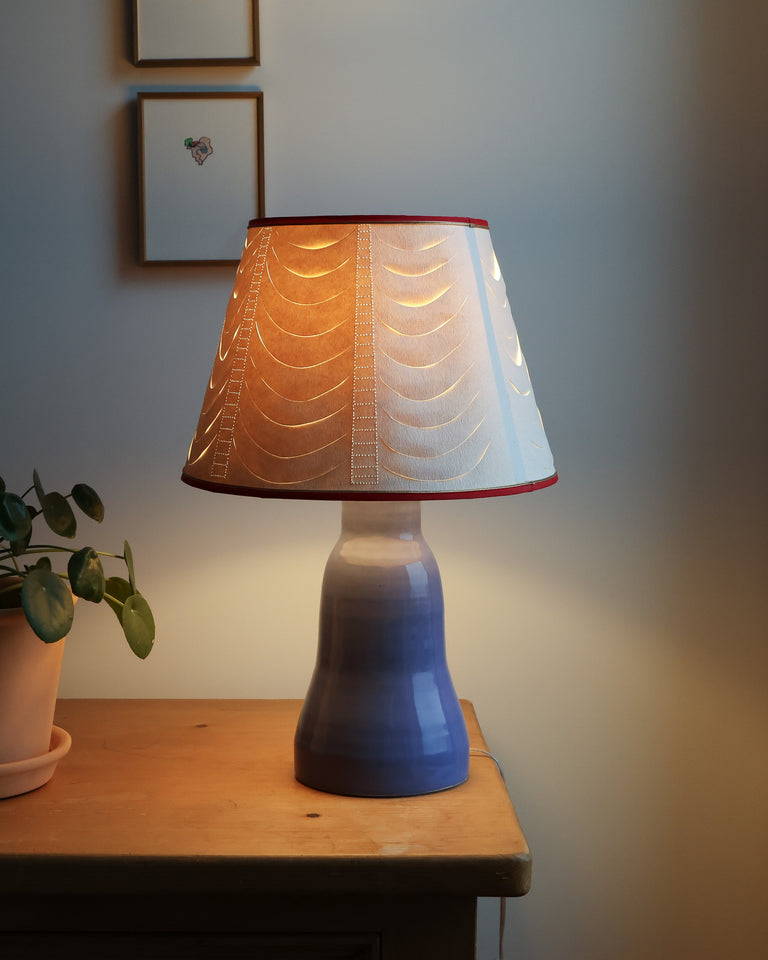 Table lamp: pierced paper