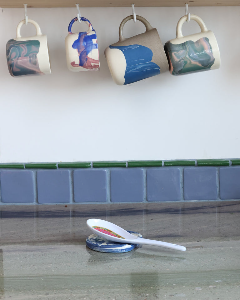 Marbled spoon rest