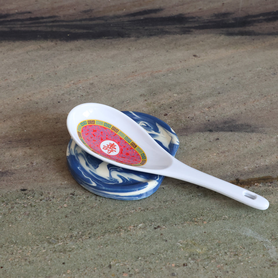 Marbled spoon rest