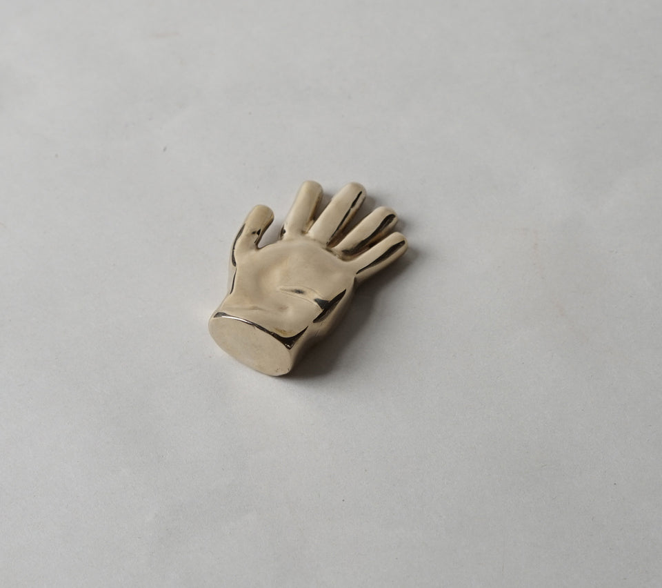 Gilded hand sculpture